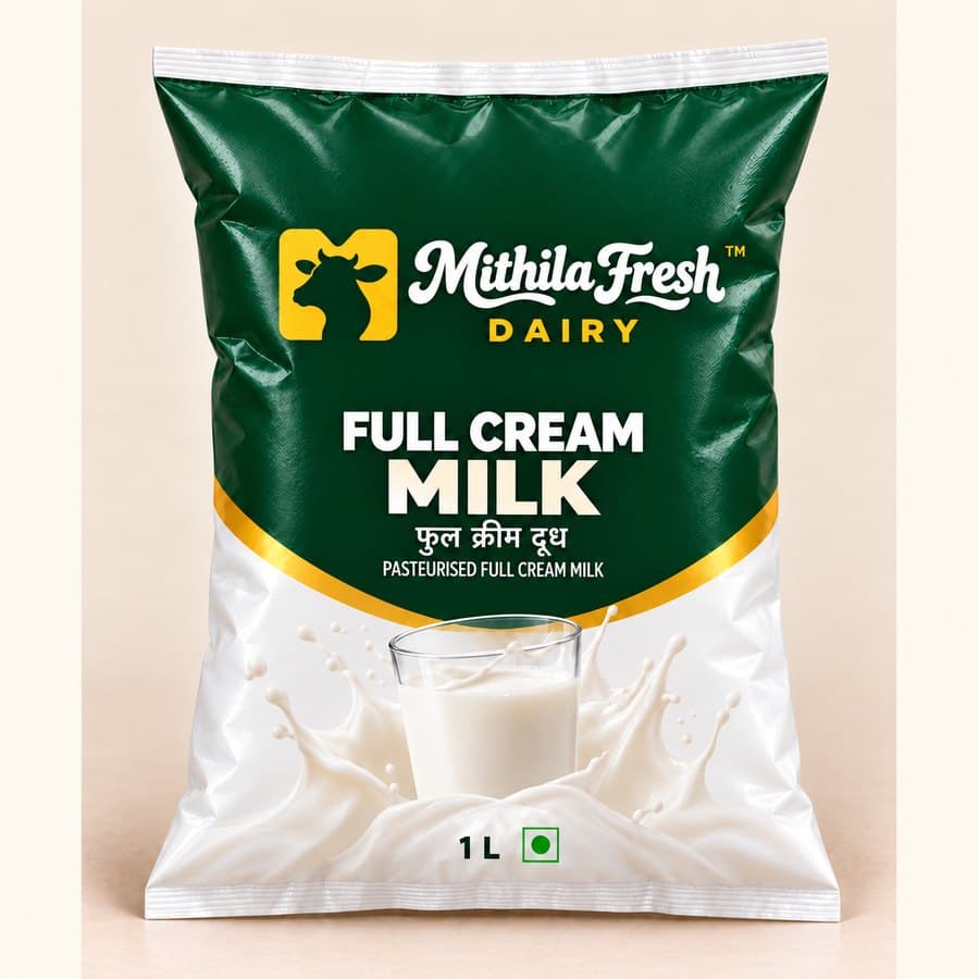 Mithila Fresh Dairy full cream milk pouch