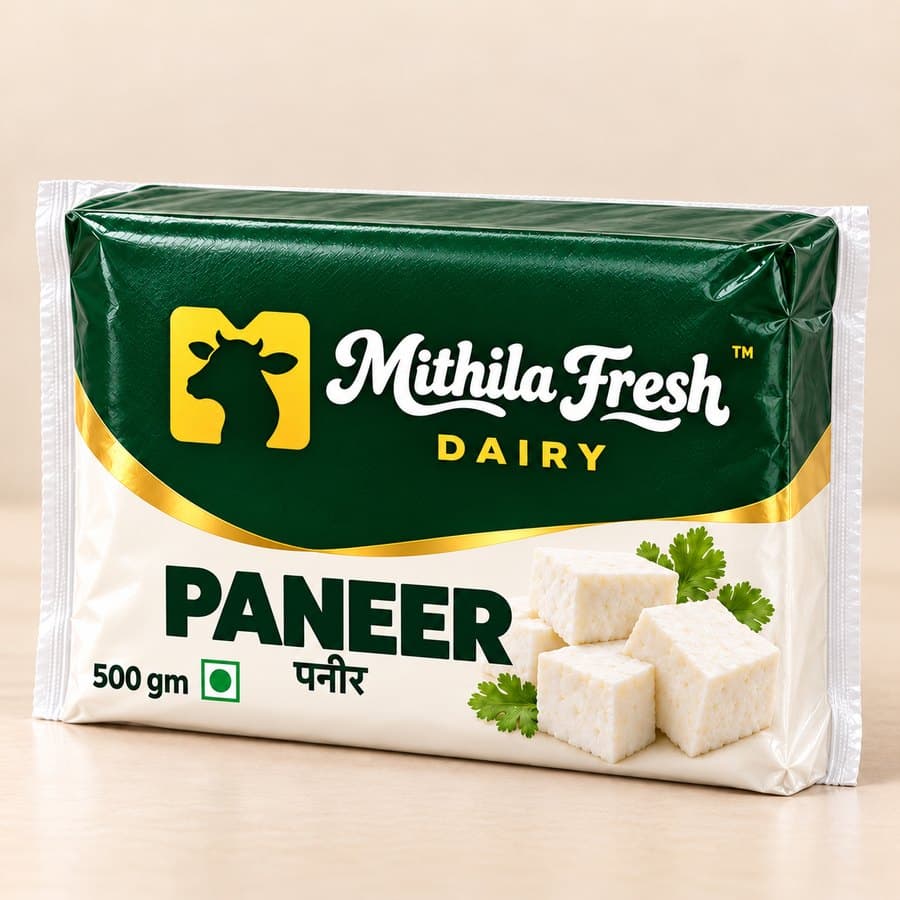 Mithila Fresh Dairy paneer pack with paneer cubes